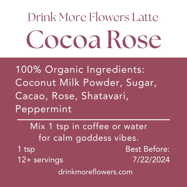 Organic Cocoa Rose Adaptogenic Latte Blend