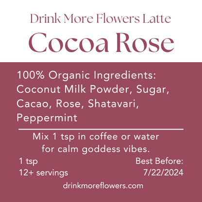 Organic Cocoa Rose Adaptogenic Latte Blend