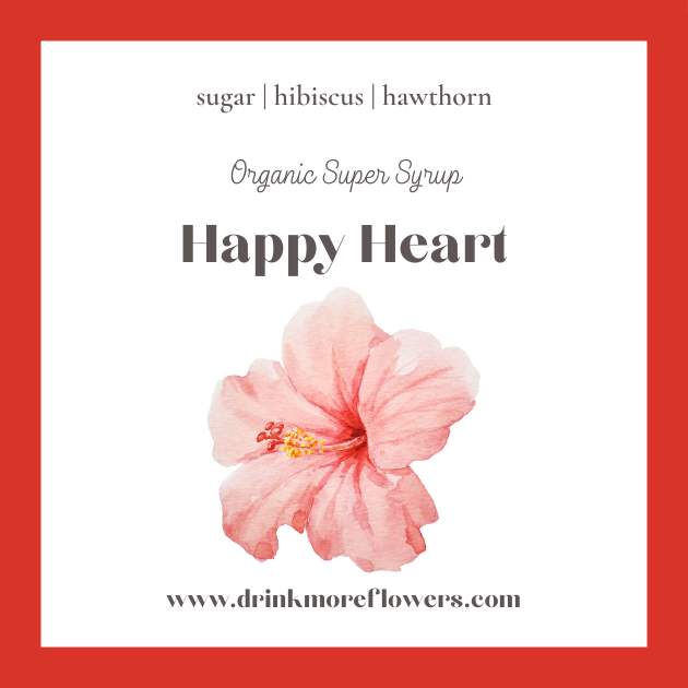 Organic Happy Heart Hawthorn Hibiscus Syrup