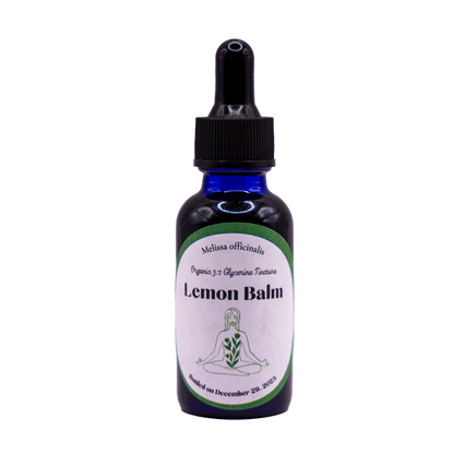 Organic Lemon Balm Glycerite Tincture